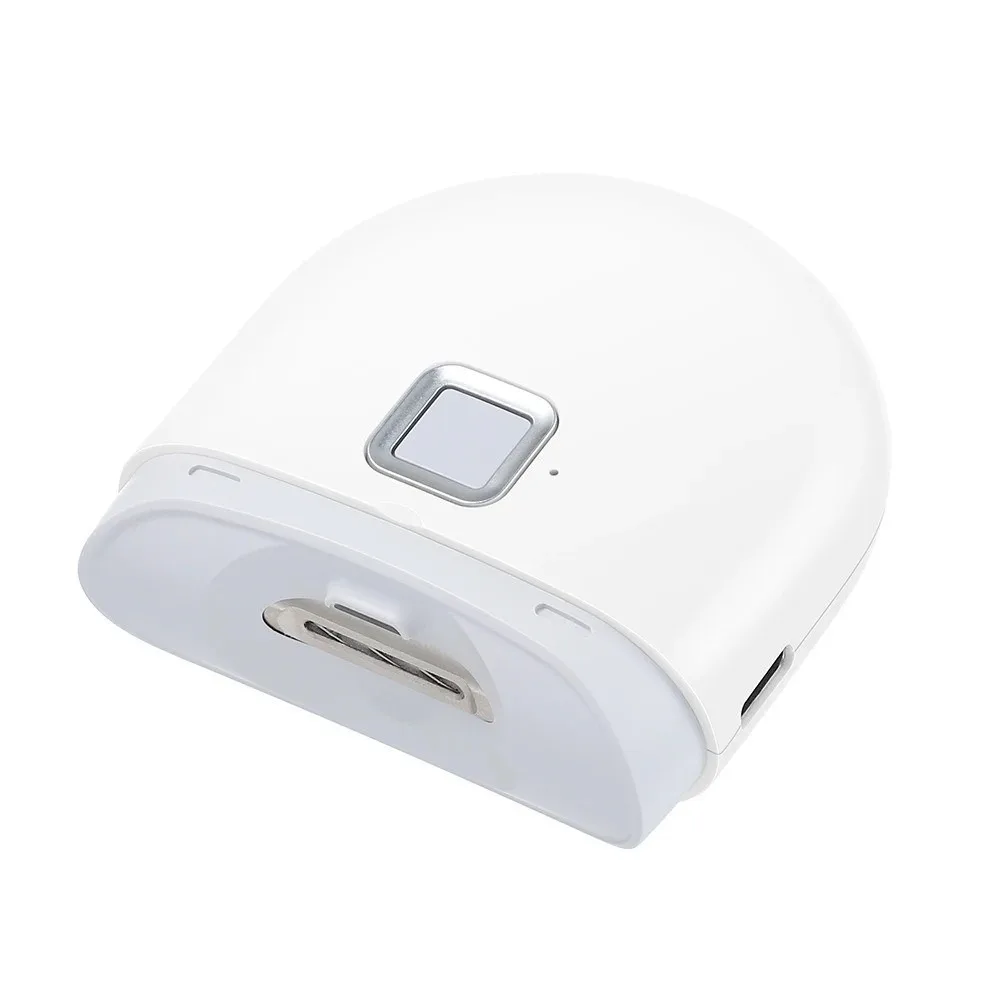 جديد 2 في 1 مقص أظافر كهربائي مضاد للرذاذ USB شحن مطحنة تلميع الأظافر مع مصباح ليد أدوات مانيكير محمولة للأطفال #1