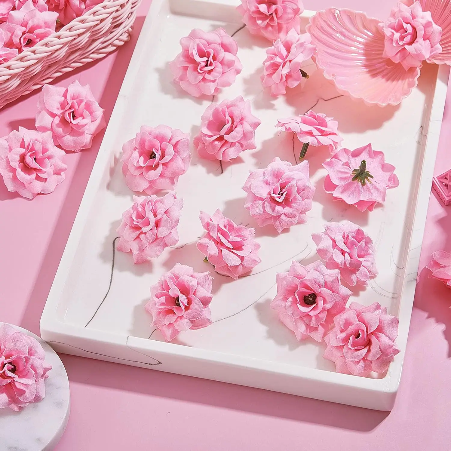 50/100 Stück Künstliche Blumen Seidenrosen für Halloween, Festivals, Hochzeiten, Brautsträuße, Heimdekoration, DIY-Geschenke, Kränze, Garten – Detail 6