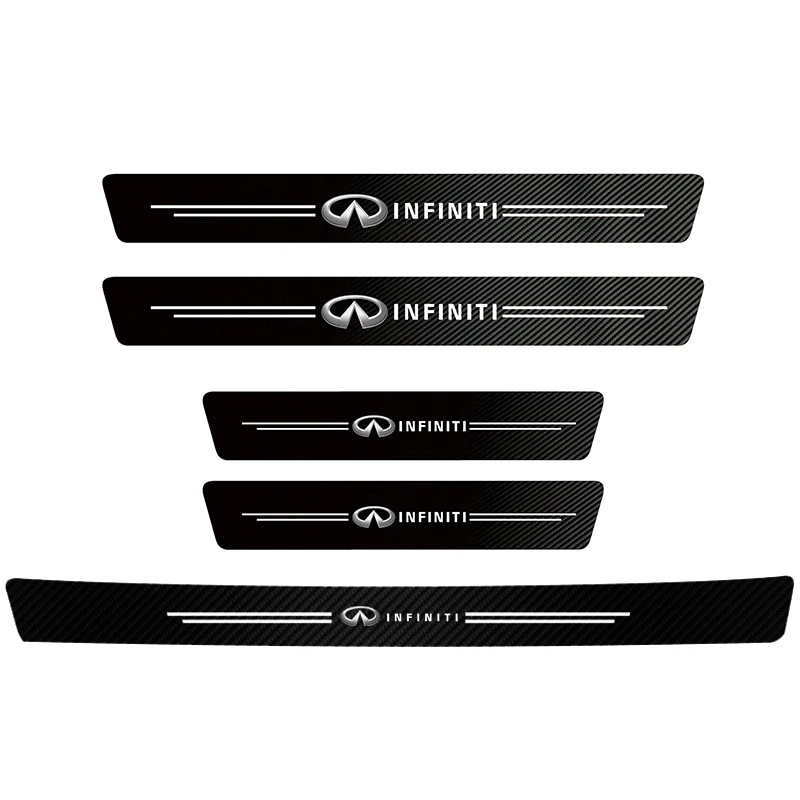 5pcs Car Door Sill Anti Scratch Protector Stickers For Infiniti Q50 G37 FX30 FX35 Q60 QX50 M37 ESQ JX35 QX70 Q30 FX50 Q70