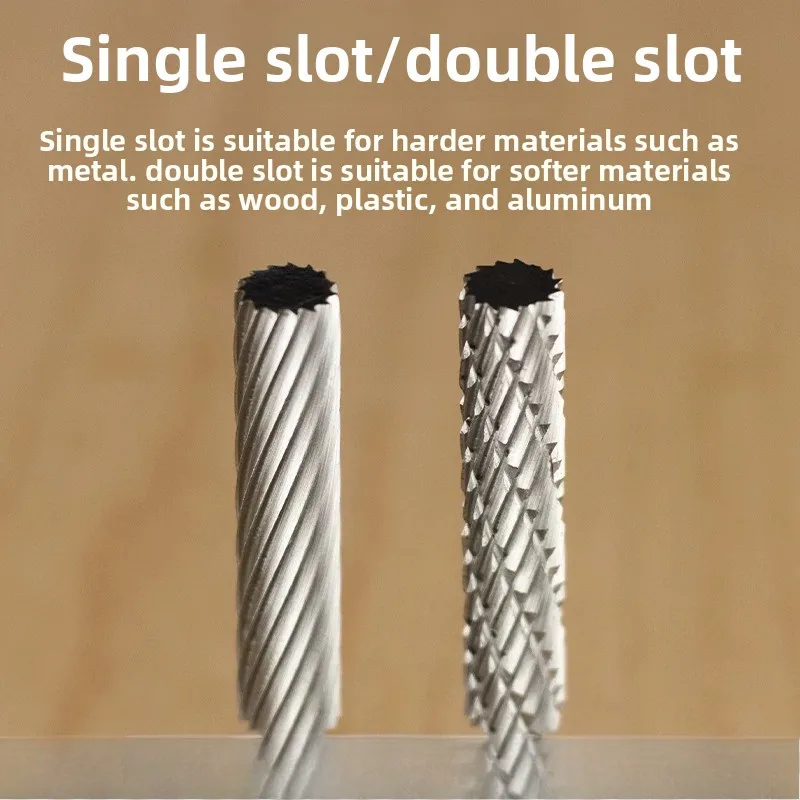Extended Rotary File / High-speed Steel Milling Cutter / Wood Iron Block Aluminum Plate/ Electric Grinder Hand Drill Accessories