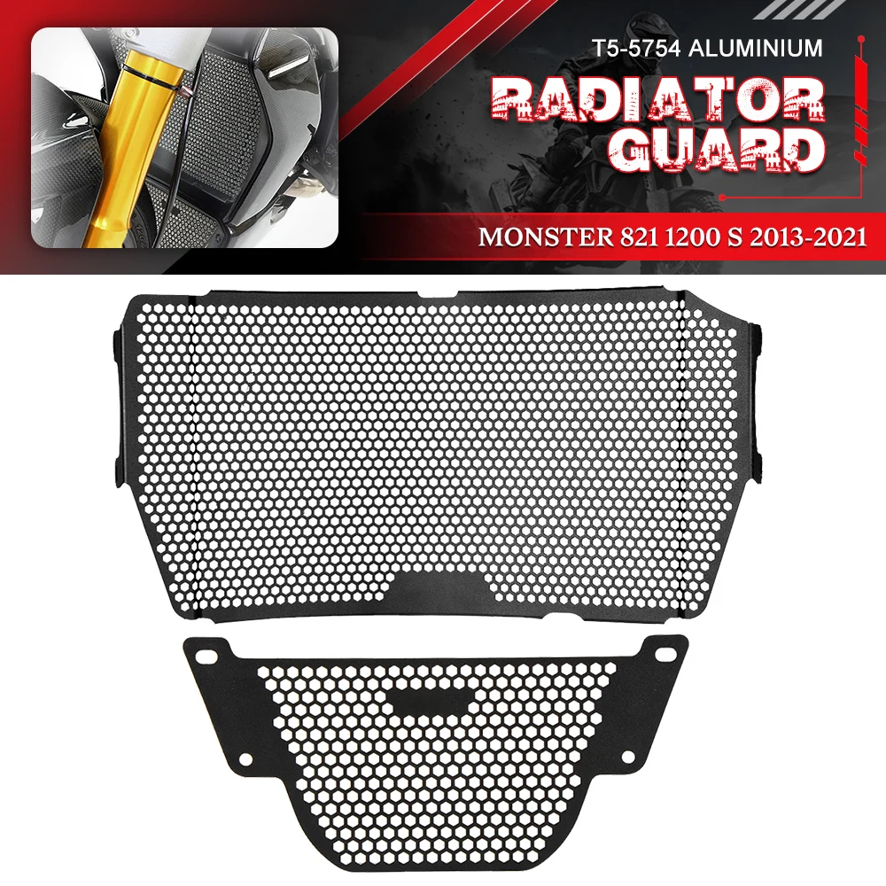 

Motorcycle Radiator Grill Guard Grille Cover Protection Part FOR Ducati Monster 1200 S R 25 Anniversario 2020 2021 2022 2023