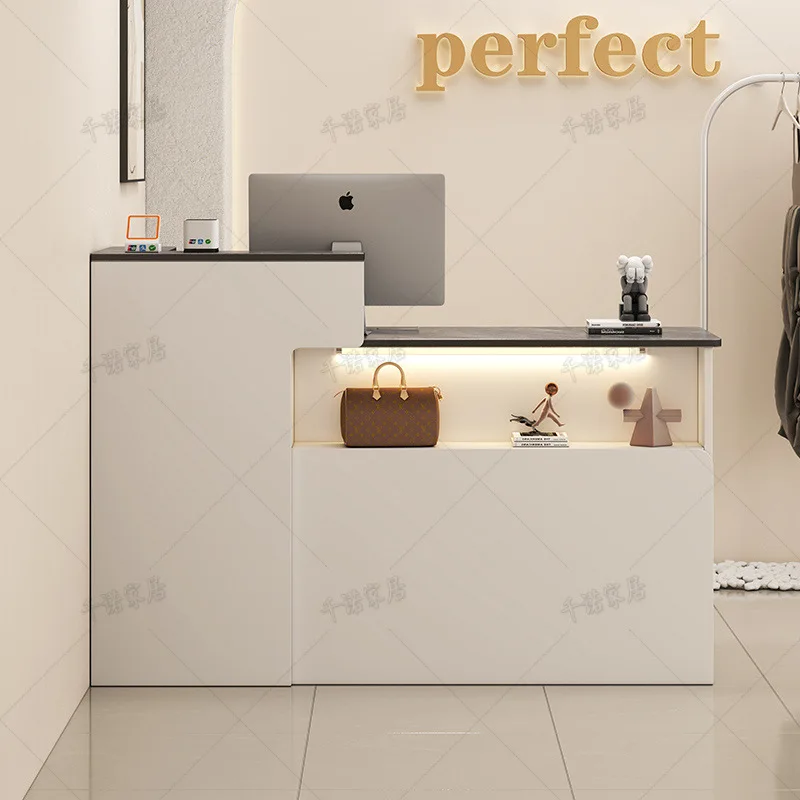 Checkout page Simple modern front desk Reception bar Small counter Nail salon Barber shop Clothing shop Wholesale