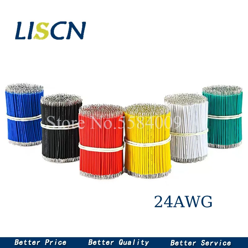 

1000PCS/LOT Tin-Plated Breadboard PCB Solder Cable 24AWG 3/4/5/6/8/10cm Fly Jumper Wire Connector Wire 24AWG