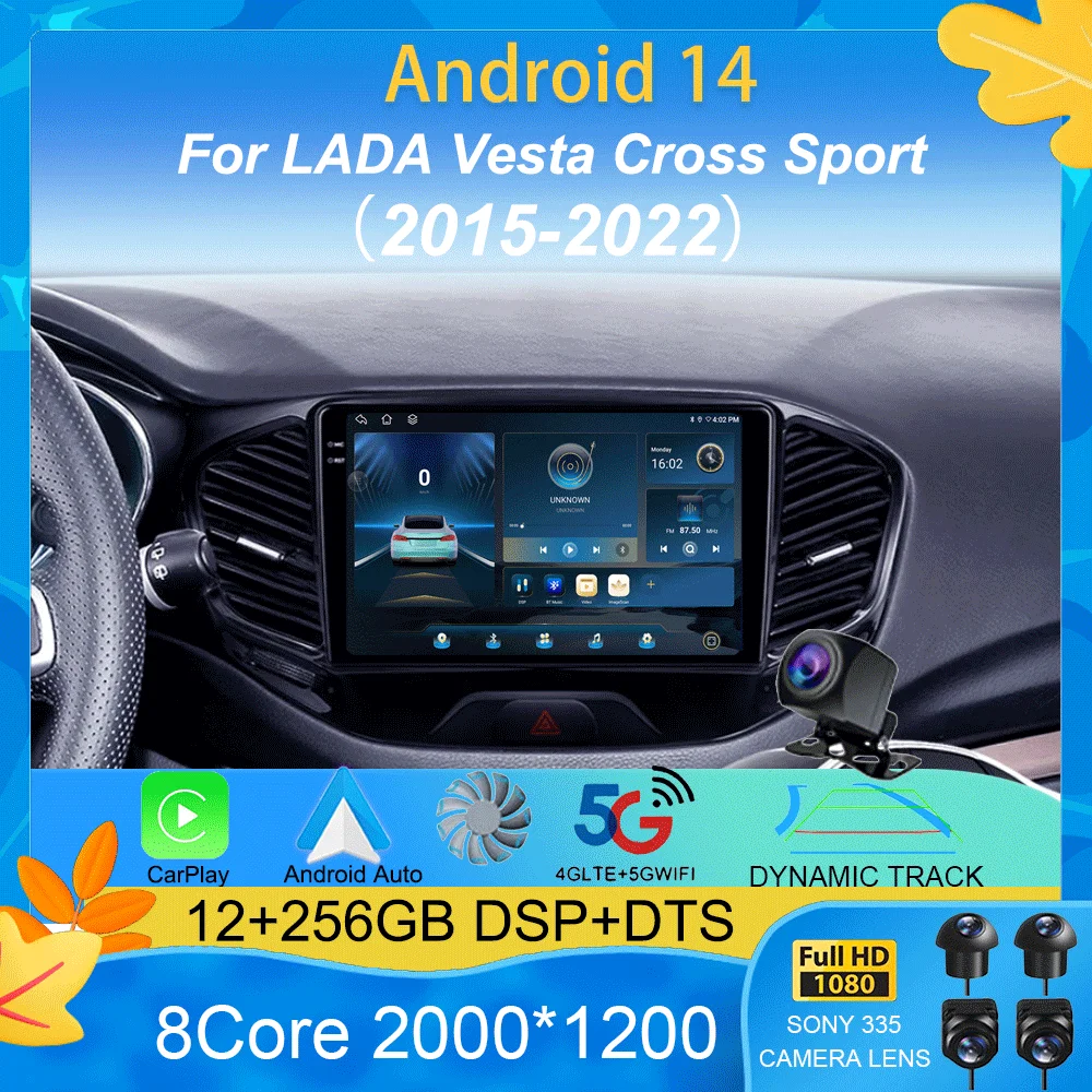 

Android 14 Car Radio For LADA Vesta Cross Sport 2015-2022 Multimedia Video Player Navigation stereo