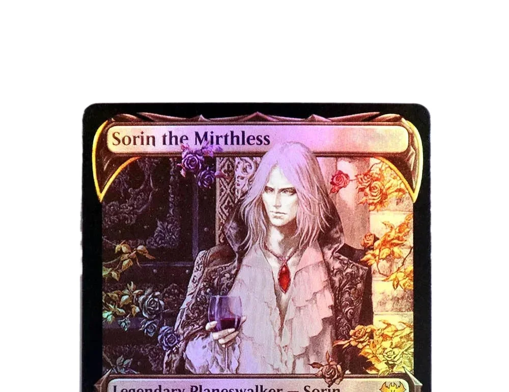 

(Sorin the Mirthless) Foil/Holo TCG Magical Proxy Black Top Quality Proxy Playing Cards Gathering Board Game Deck Trading Cards