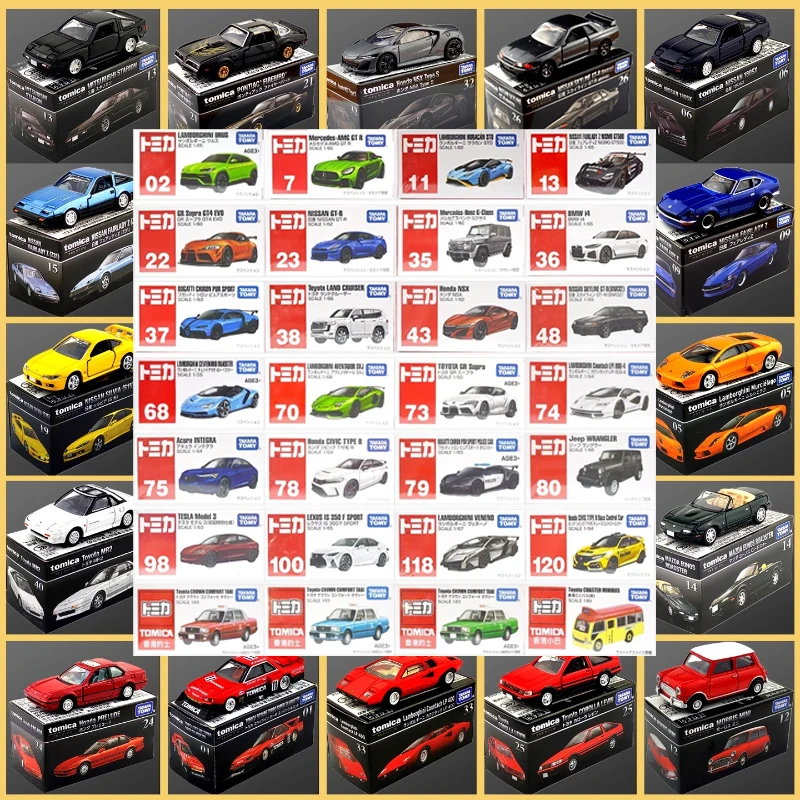 Precio al por mayor Tomica Tomy coche juguetes originales niños 1/64 Diecast Honda BMW Subaru Nissan Mitsubishi Lamborghini Lexus Ford Toyota