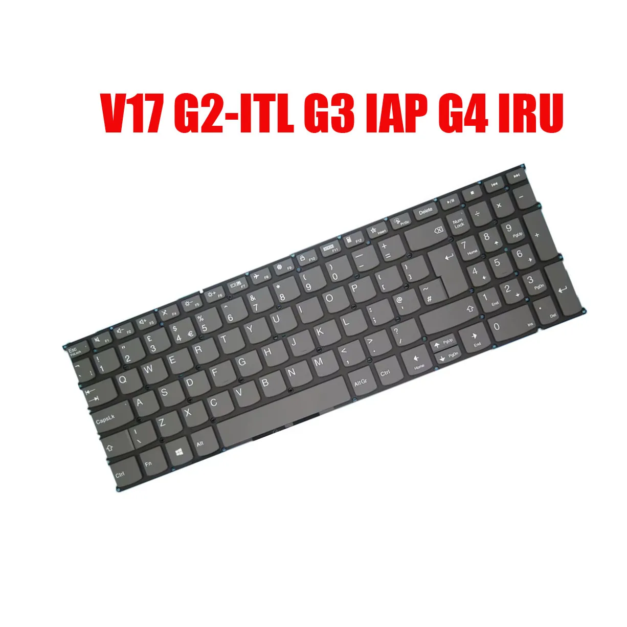 Backlit Keyboard For Lenovo V17 G2-ITL G3 IAP G4 IRU English US Greece GK English US Kingdom UK Japanese JP Turkey TR Italy IT