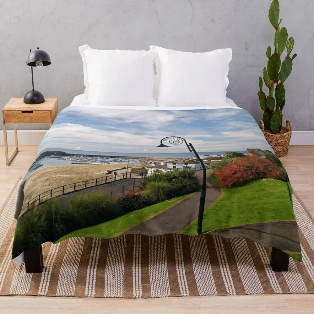 

Lyme Regis Harbour from Langmoor Gardens Throw Blanket Baby anime halloween Bed Fashionable Blankets