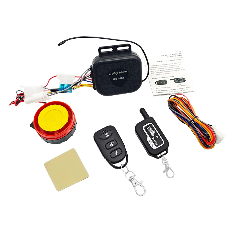

Motorcycle Alarm Two Way Car Alarm YL-B033 Motorcycle Immobilizer Key Remote Silentvibration Alarm for Motorcycle