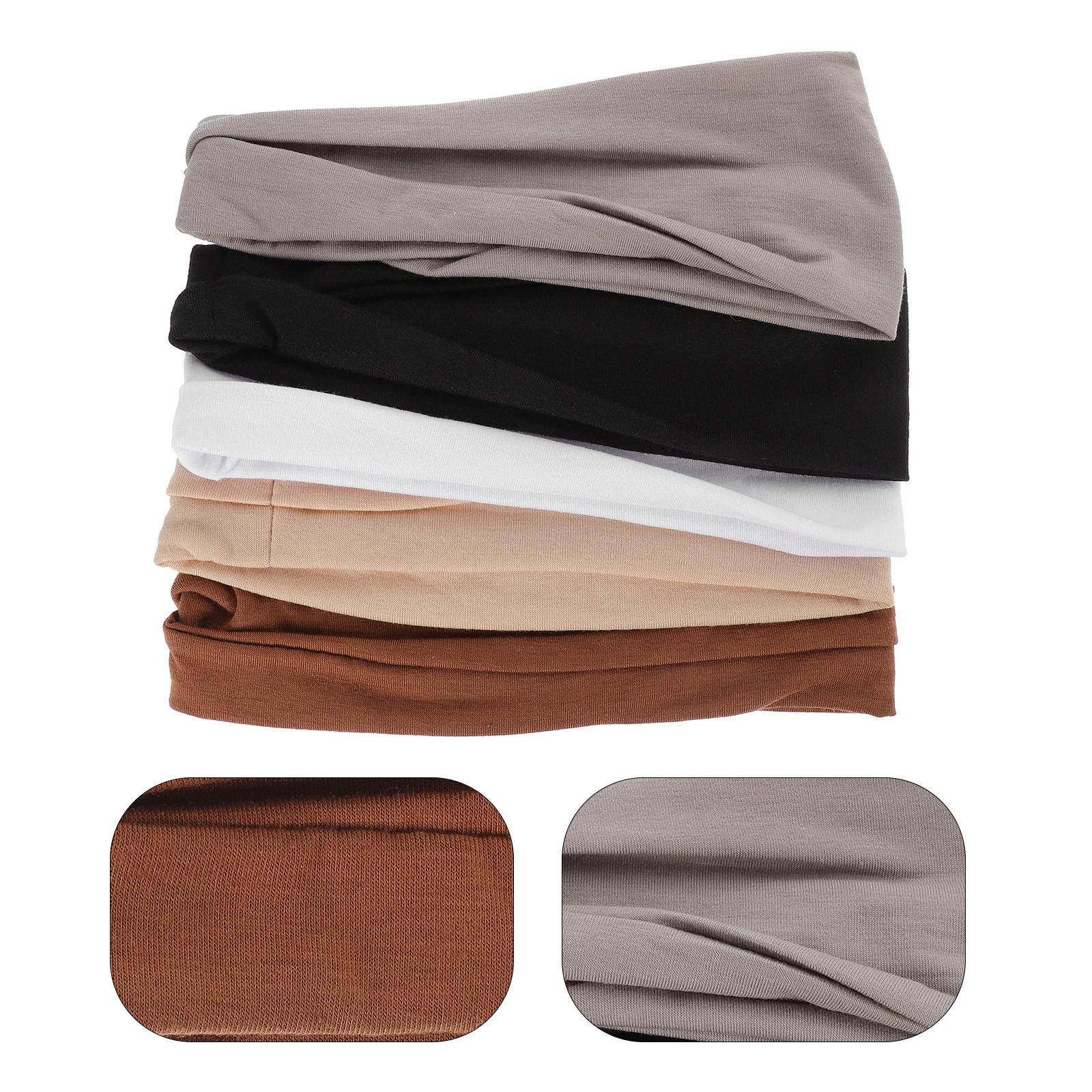 

5Pcs Elastic Unisex Headbands for Women Men Sports Yoga Workout Sweatbands Headbands for Women Spa Headband Thin Hair Bands