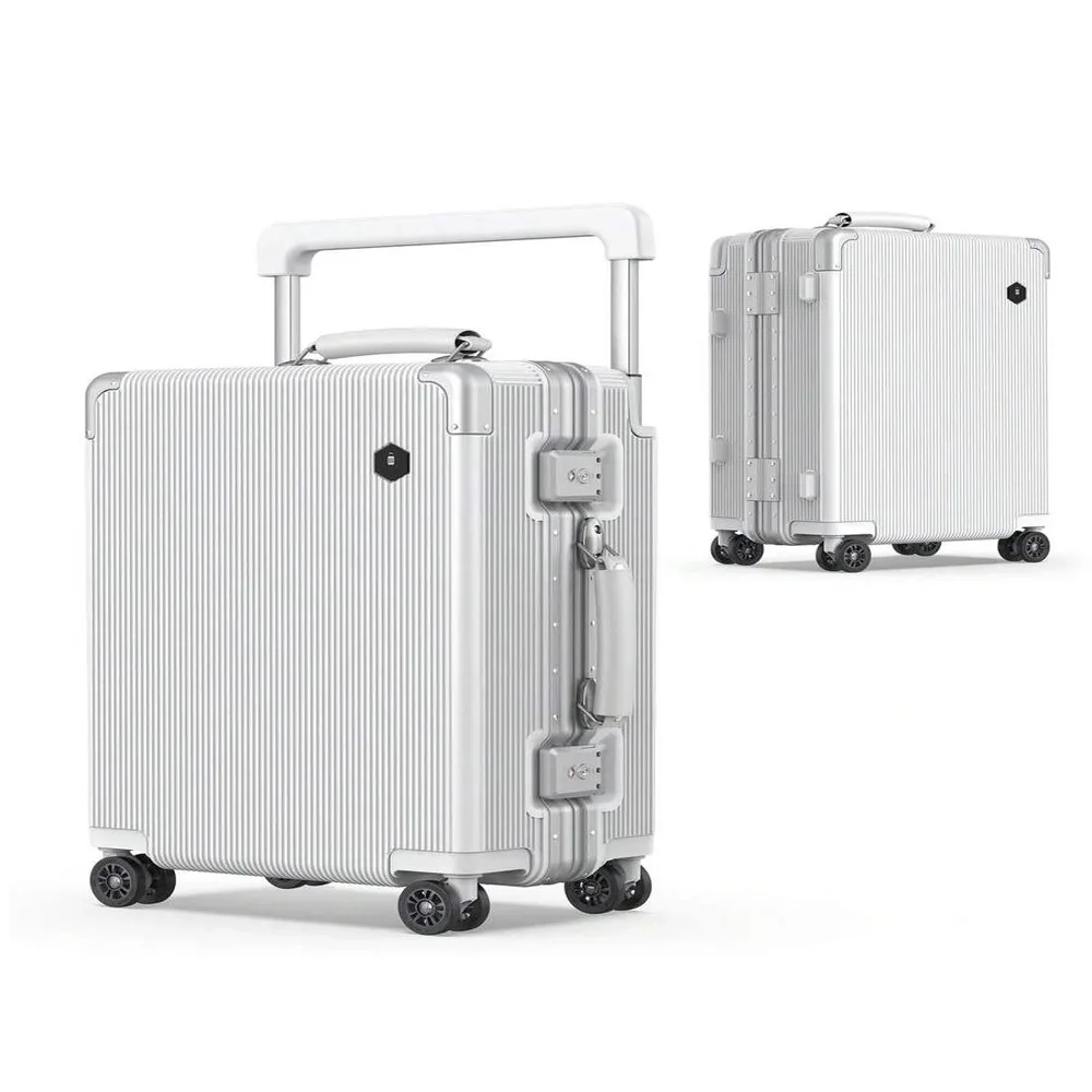 

20-дюймовые твердые бесшумные вращающиеся колеса с широкой ручкой и алюминиевой рамой для коротких хозяев