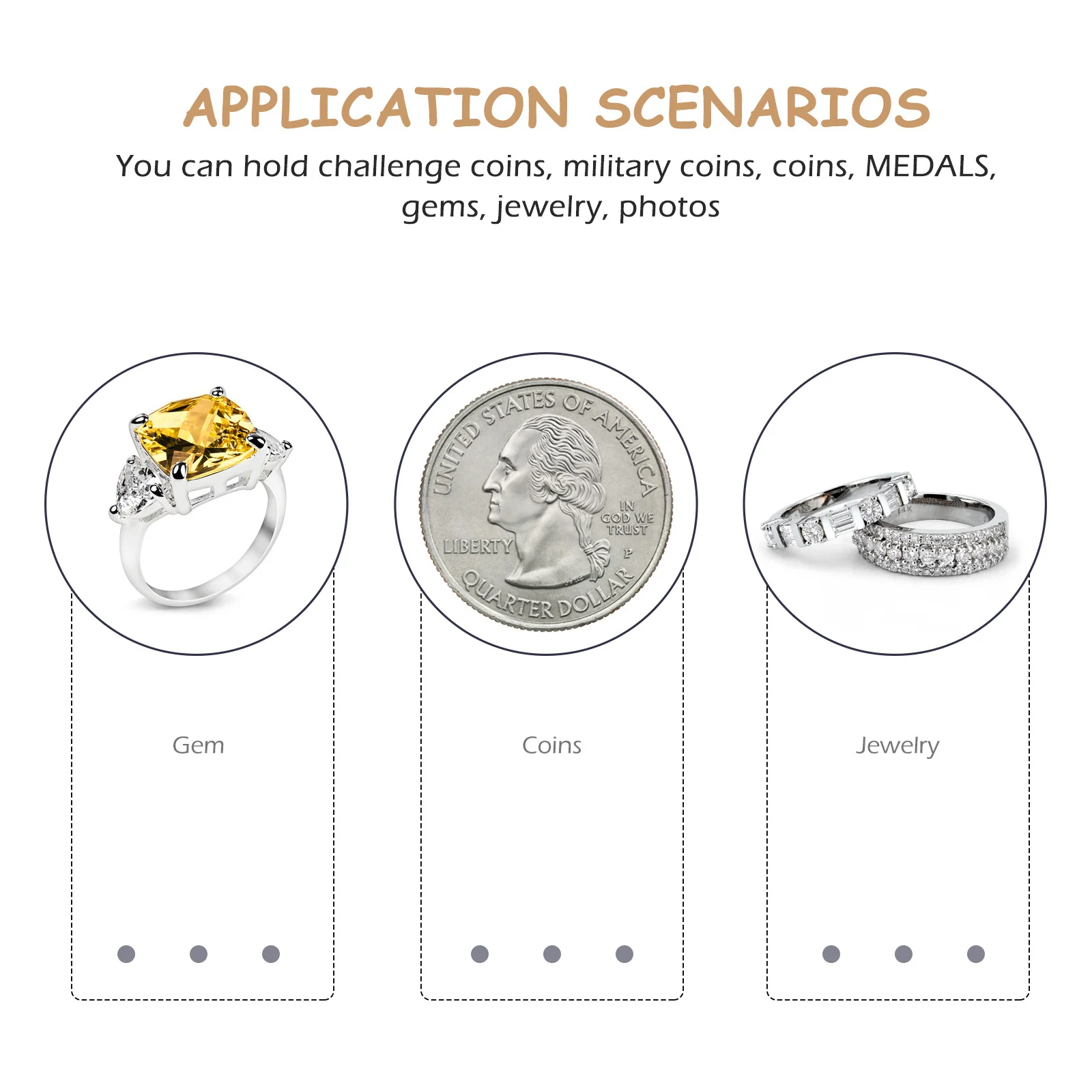 

1 шт. пластиковая рамка для демонстрации монет, простая в использовании подставка для военных монет, медалей и коллекционных предметов