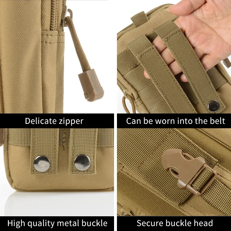 Outdoor Survival Tool Kit Pouch Oxford Pack Multiple Pockets Waist Pack Camping Equipment Hiking Bag Backpack