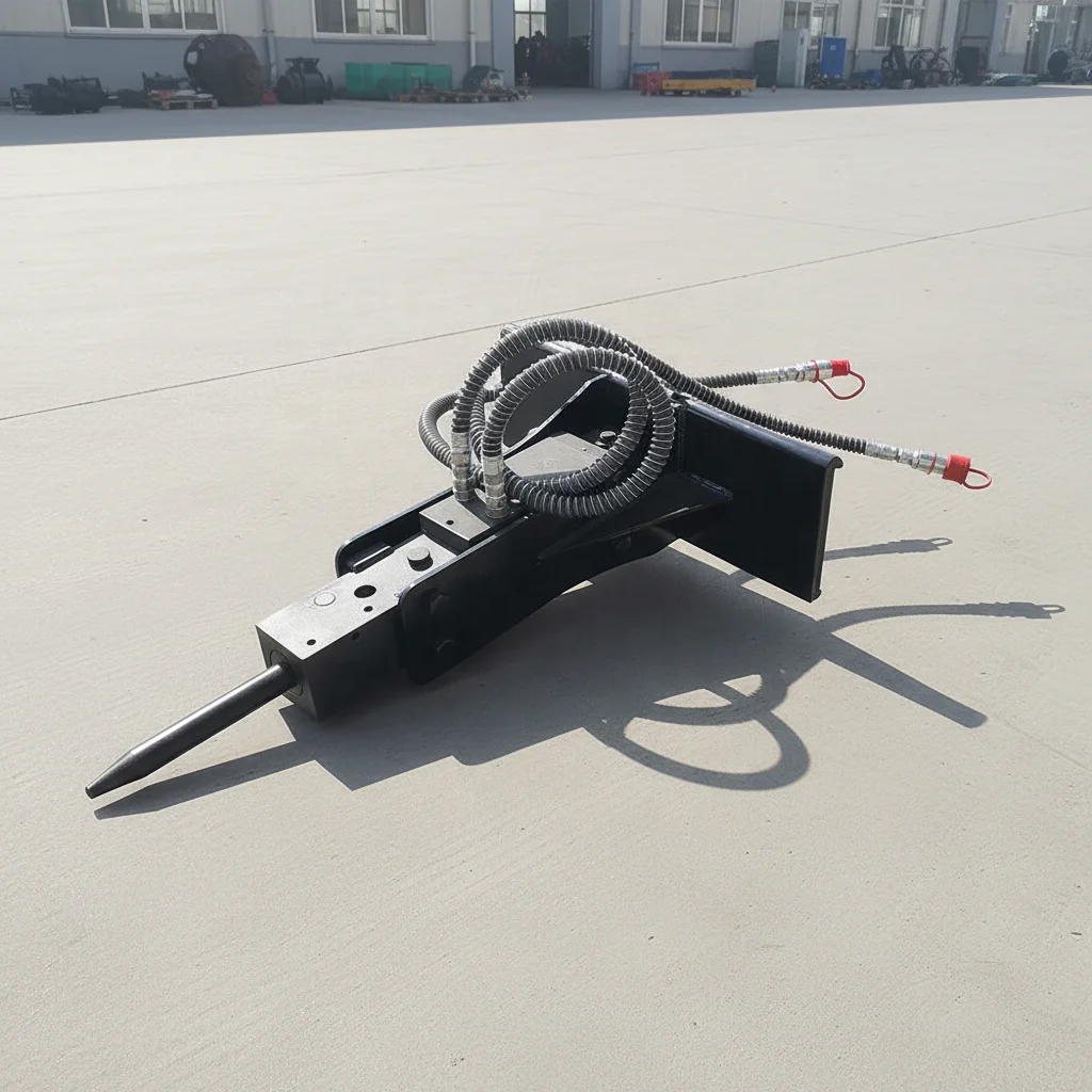Hydraulic Breaker Attachment 80-100J Breaking Hammer Machine for Mini Skid Steer Loader Crushing Hammer
