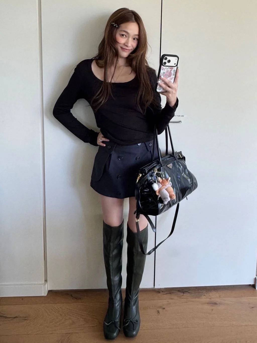 

High Waist Double Button Anti-Light A-Line Skirt Women's Spring New Style Short Skirt Half Body Skirt Elegant Classy