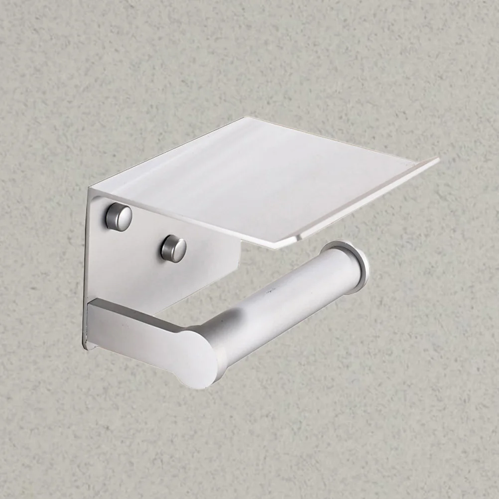

Space Aluminum Bathroom Paper Phone Holder Shelf Bathroom Mobile Phone Towel Rack Toilet Paper Roll Holder Rustproof Tissue