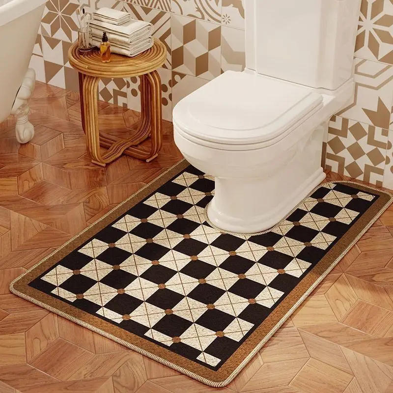 U-shaped toilet floor mat bathroom non-slip mat toilet floor waterproof and wear-resistant