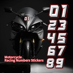 Pegatinas de números de carreras para motocicleta, calcomanías reflectantes 3D realistas para cabeza de motocicleta, accesorios para vehículos todoterreno