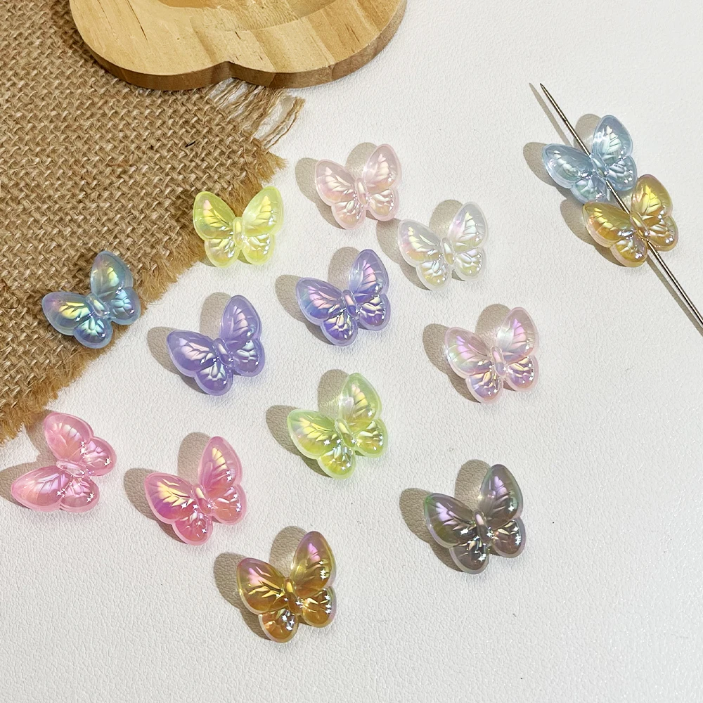 

Cordial Design 17*19MM 200Pcs Hand Made/DIY Acrylic Beads/Aurora Effect/Jewelry Findings & Components/Butterfly Shape #19265