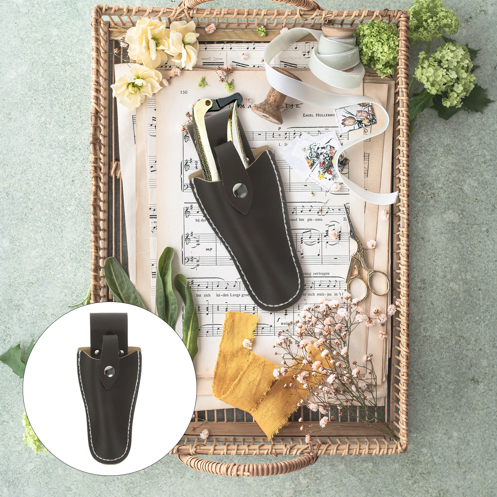 

2pcs Pruning Shears Scissors Case Hand Pruner Fruit Branch Plant Sheath Protective Cover Gardening Tool Random Color