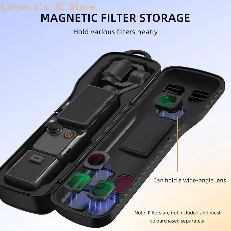 Kamera-Tragetasche für POCKET 4/3 mit seitlichen Riegeln und Aufbewahrungsbox für Handschlaufe X3UB – Detail 4
