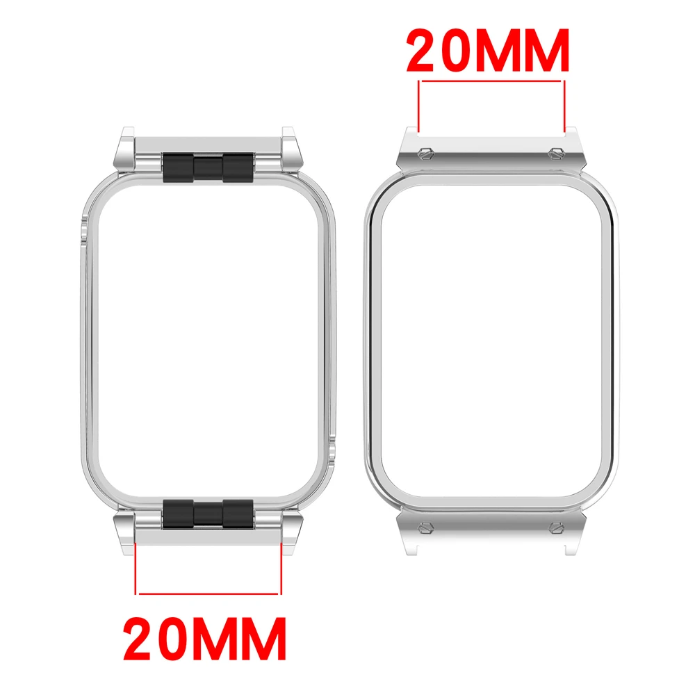 샤오미 MI 밴드 8 프로 프레임용 금속 케이스 커버, 하이 퀄리티 스마트 워치 보호 액세서리, 20mm 너비 스트랩 연결