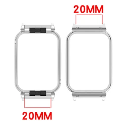 Metal Case Cover For Xiaomi MI Band 8 Pro Frame High Quality Smart Watch Protective Accessories Connect 20mm Width Strap