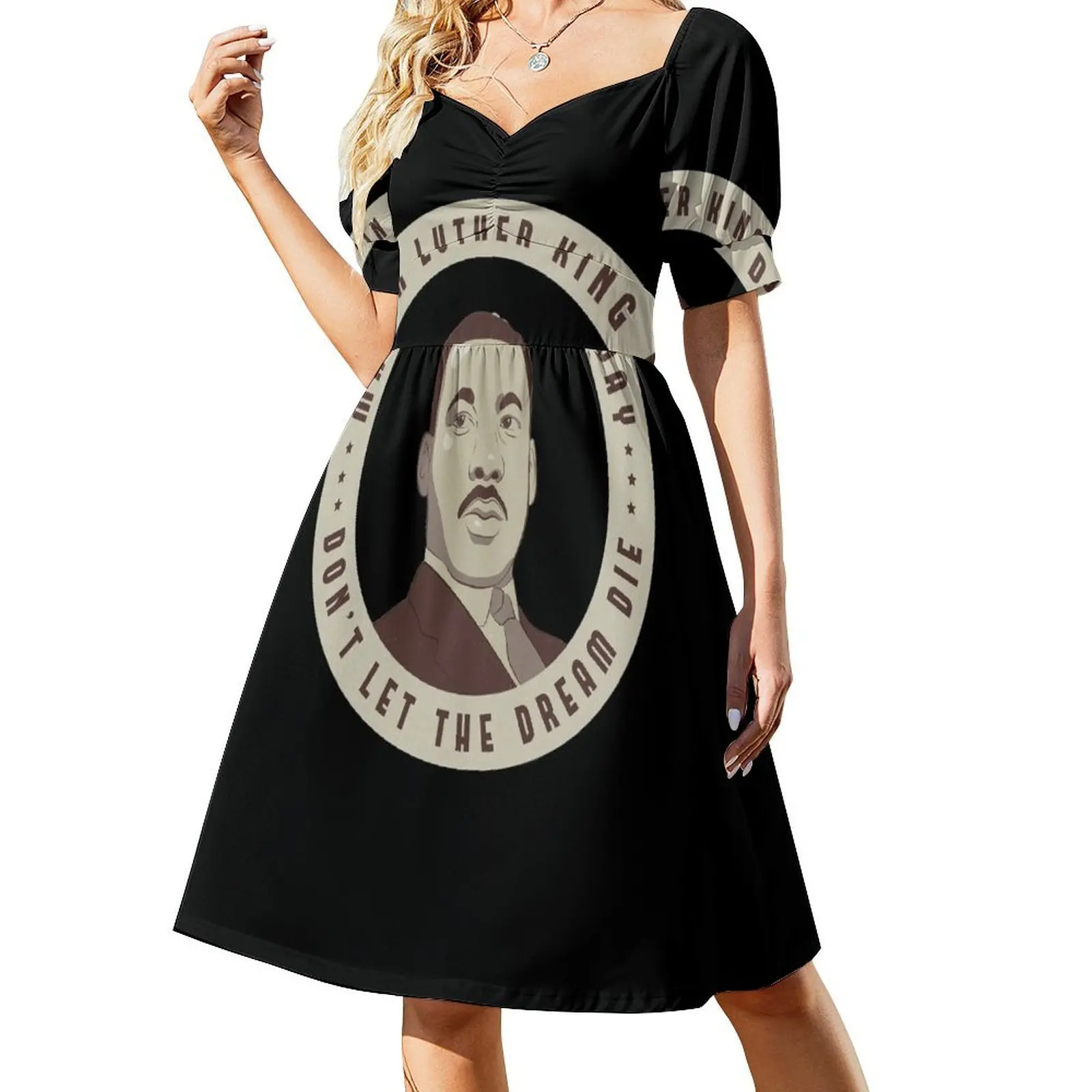 

Martin Luther King – Don’t Let the Dream Die Short-Sleeved Dress womans clothing beach outfits for women evening dress