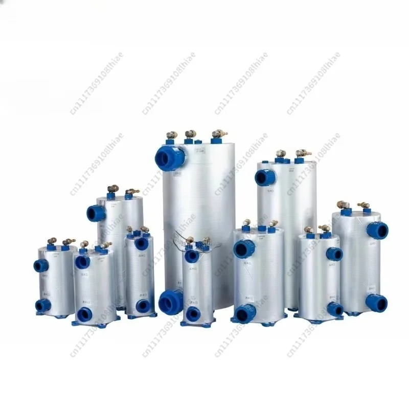 1 5HP Titanium Coil Evaporator Ti Tube HeatExchanger for Seawater Mariculture Aquarium Chiller Fish PondVertical