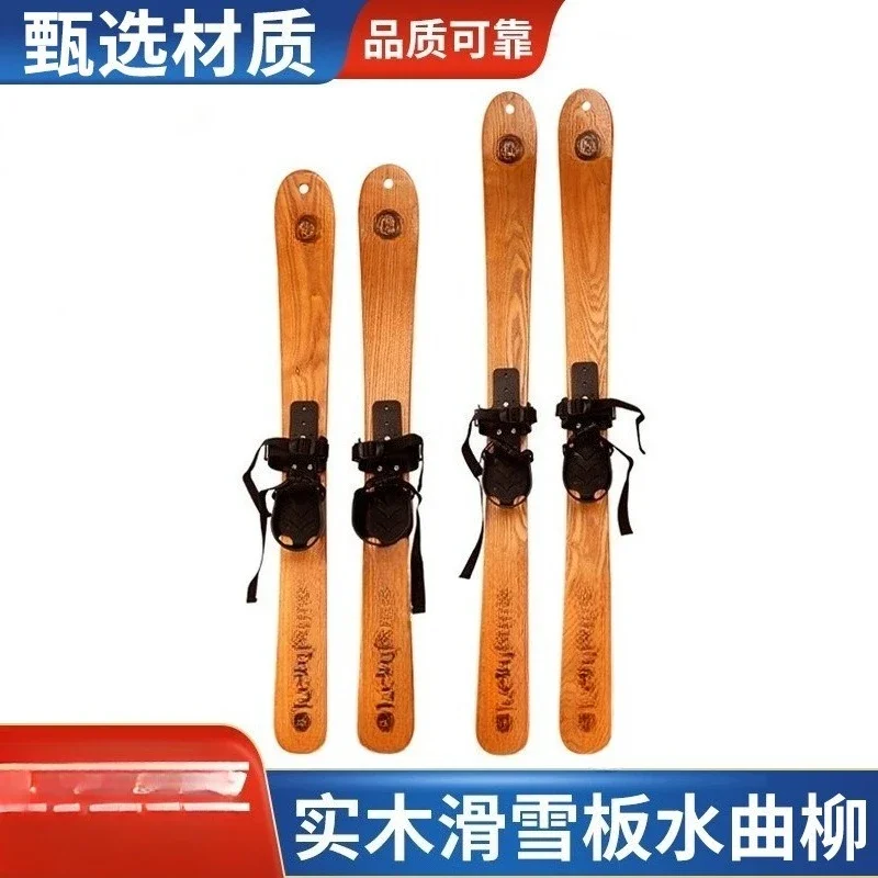 Solid wood snowboard, fashion sleigh double board, ash set 130cm