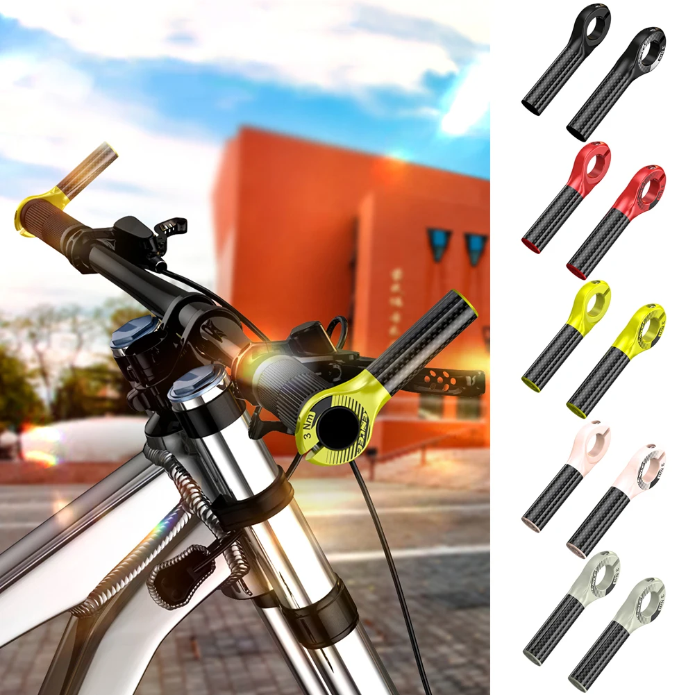ENLEE Small Auxiliary Handlebar Easy Installation Carbon Fibre Auxiliary Riding Horn Rest Handlebars Cycling Fatigue Relief