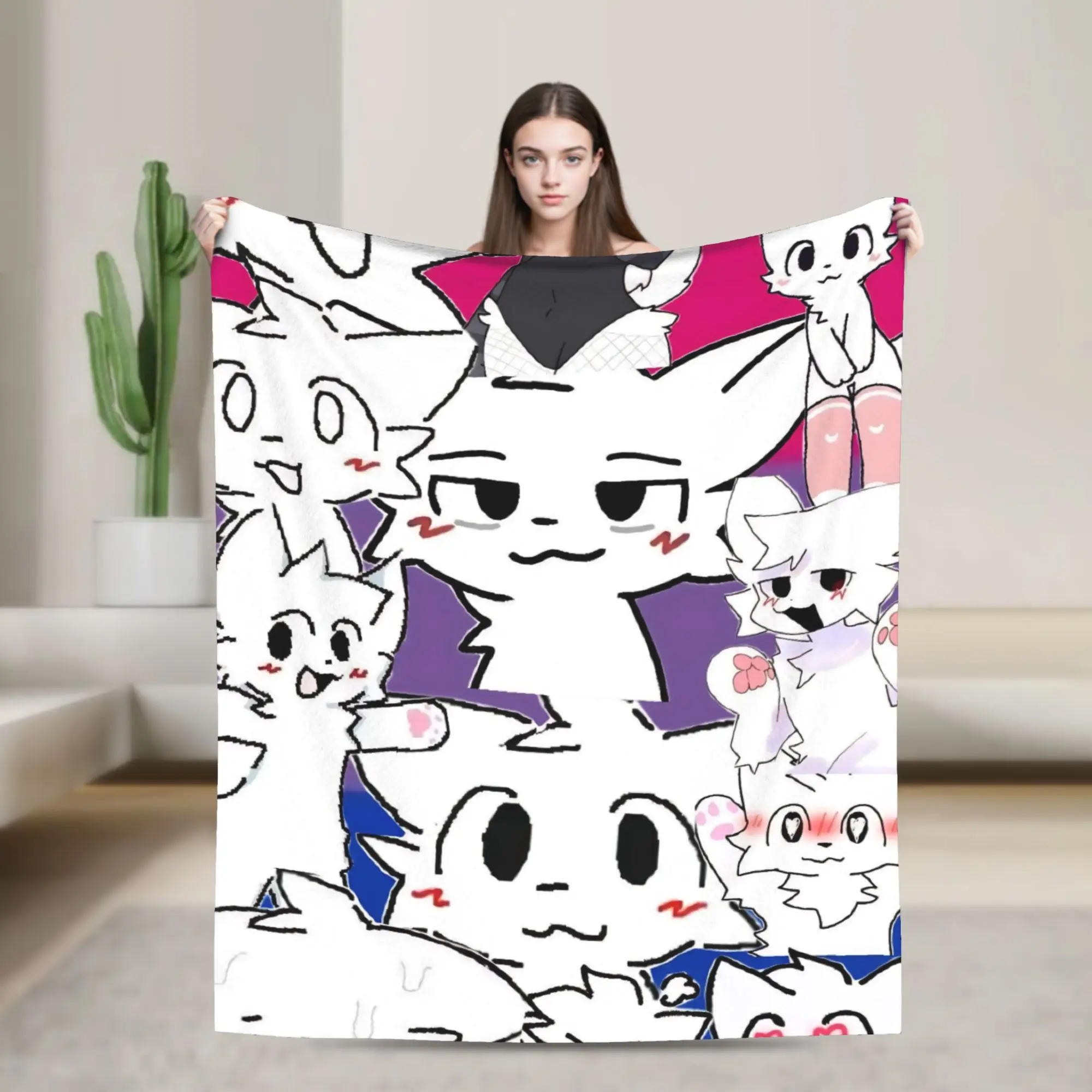 

Плюшевые одеяла Boykisser Silly Cat, потрясающее одеяло с героями мультфильмов для дома, покрывало 125*100 см