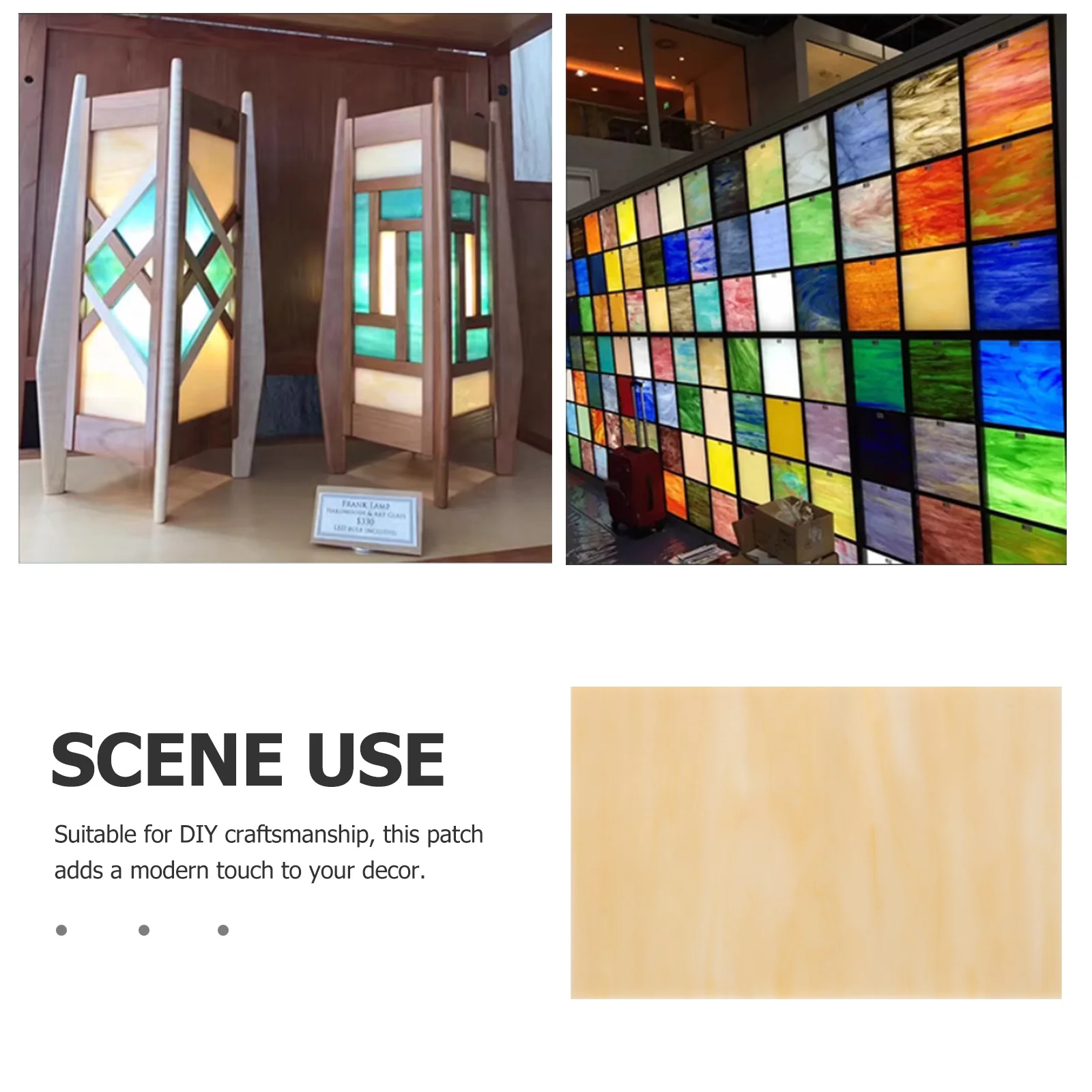 

1 Sheet DIY Handmade Mosaic Tile Colorful Lightweight Durable Glass Pieces for Craft Vase Picture Frame Decoration