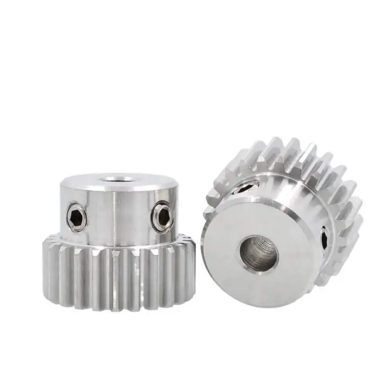 

10pcs 304 Stainless Steel Gear 1 Module 12-18 Teeth 1m Shoulder Spur Motor Straight Boss