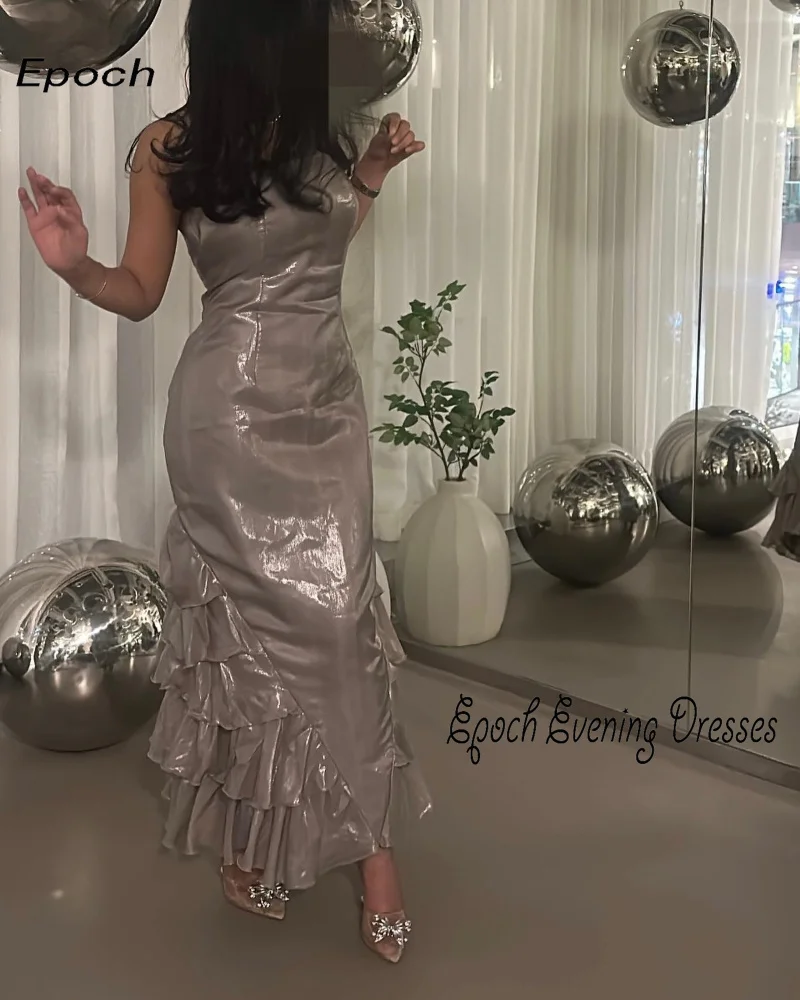 Epoch Formal Evening Dress فساتين مناسبة رسمية Elegant Tiered Ankle-Length A-Line O-Neck Cocktail Prom Gown For Noble Women