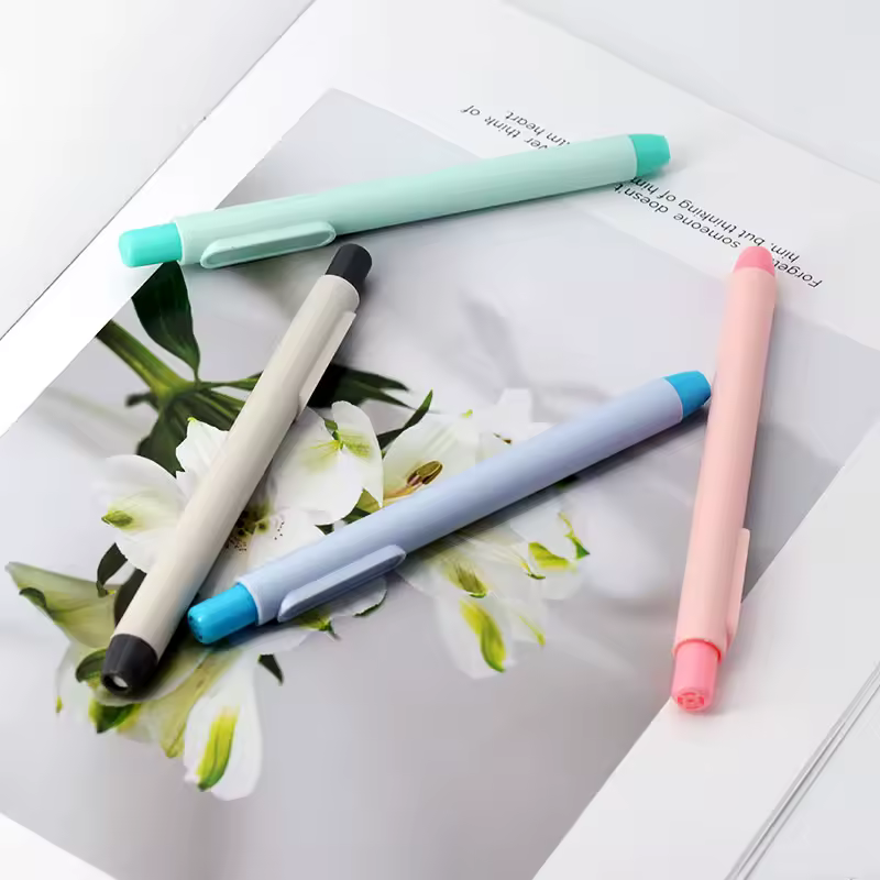 11Pcs/Set New Creative Pen Shape Press Type Pencil Eraser with Replaceable Core Sketching Painting Writing Erase Supplies - Image 2