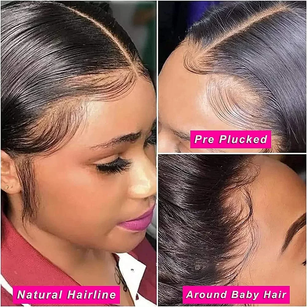 재고 정리 레이스 프론트 인모 가발 여성용 32인치 13x4 투명 레이스 프론탈 가발 바디 웨이브 프리 플러킹