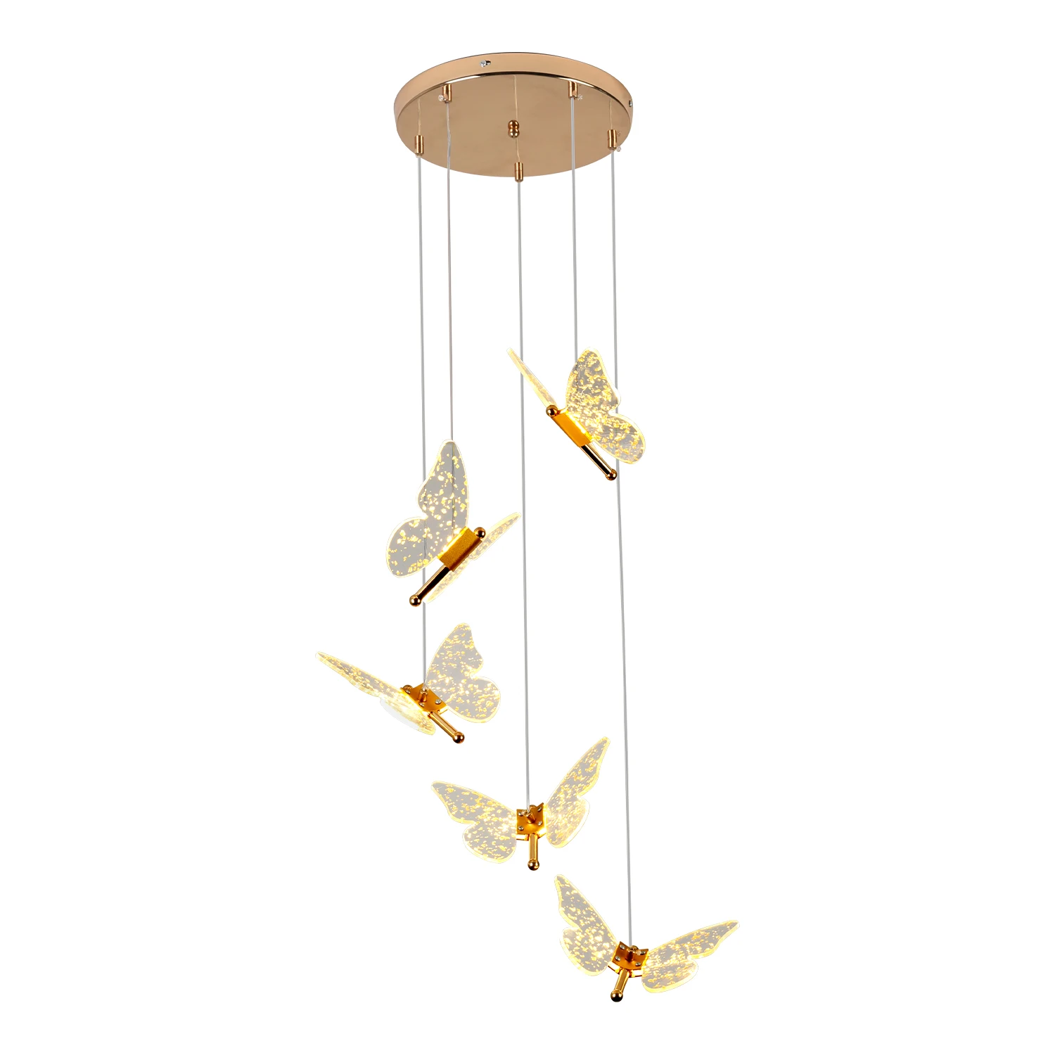 Romantic Butterfly Light Emitting Diode Chandelier Living Room Lighting Fixtures