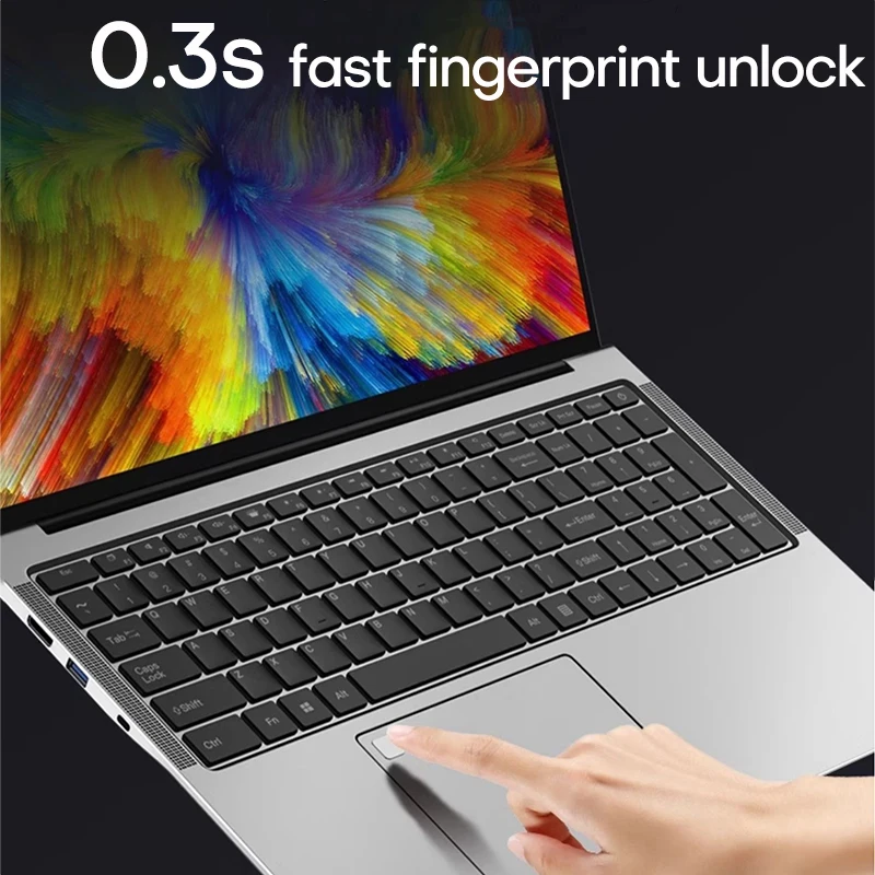 Computadora portátil de 17,3 pulgadas Intel N5095 Windows 11 16GB DDR4 1TB SSD desbloqueo de huellas dactilares portátil para juegos ordenador portátil retroiluminado