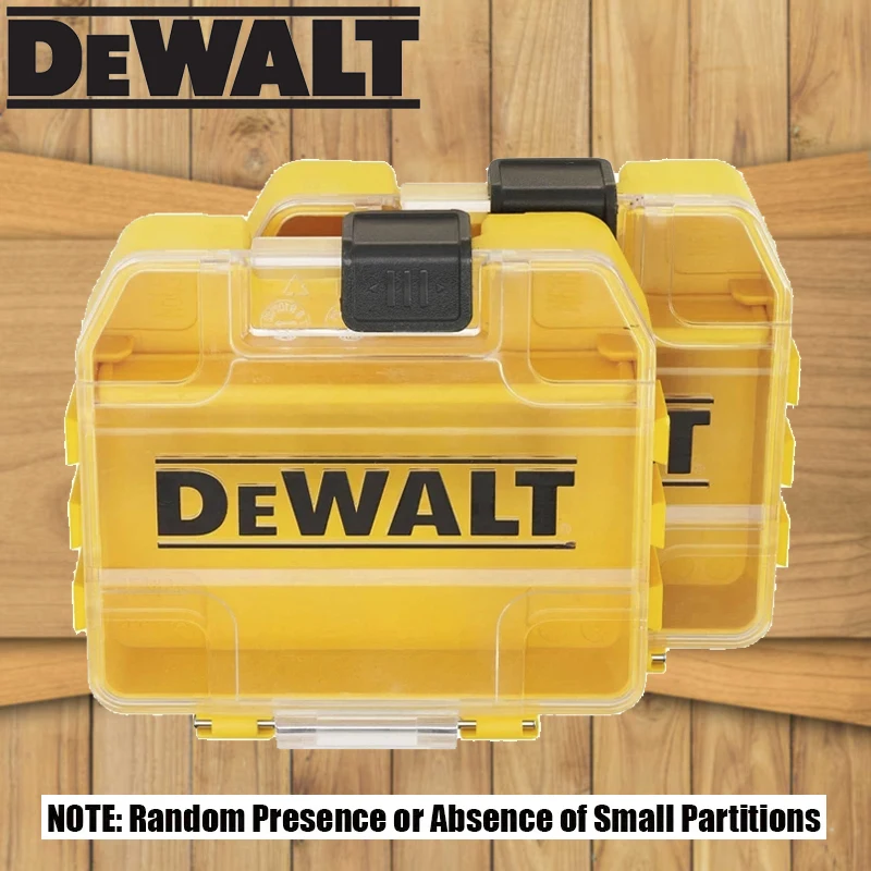 DEWALT Original TSTAK Yellow Tough Case Mini Stackable 74*67*17MM Drill Bits Storage Box Tool Accessories 2PCS