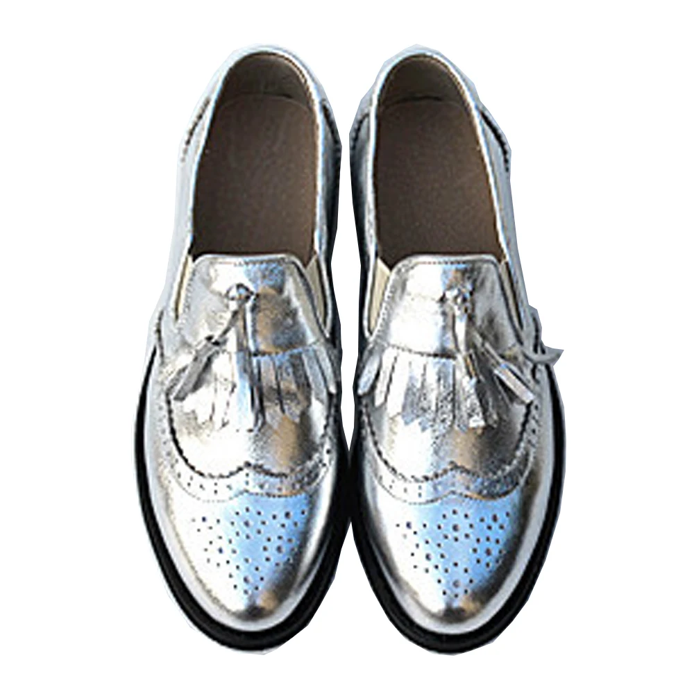 

Women's Genuine Leather Summer Platform Sneakers Flat Casual Pink Oxford Shoes Loafers Moccasins Spring Vintage for Woman Trend