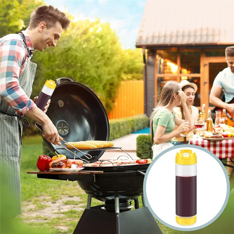 GOOD-20Oz زجاجات ضغط بلاستيكية مقلوبة، طرف قابل لإعادة الملء، موزع صمام كبير، زجاجة ضغط للبهارات للصلصات والكاتشب