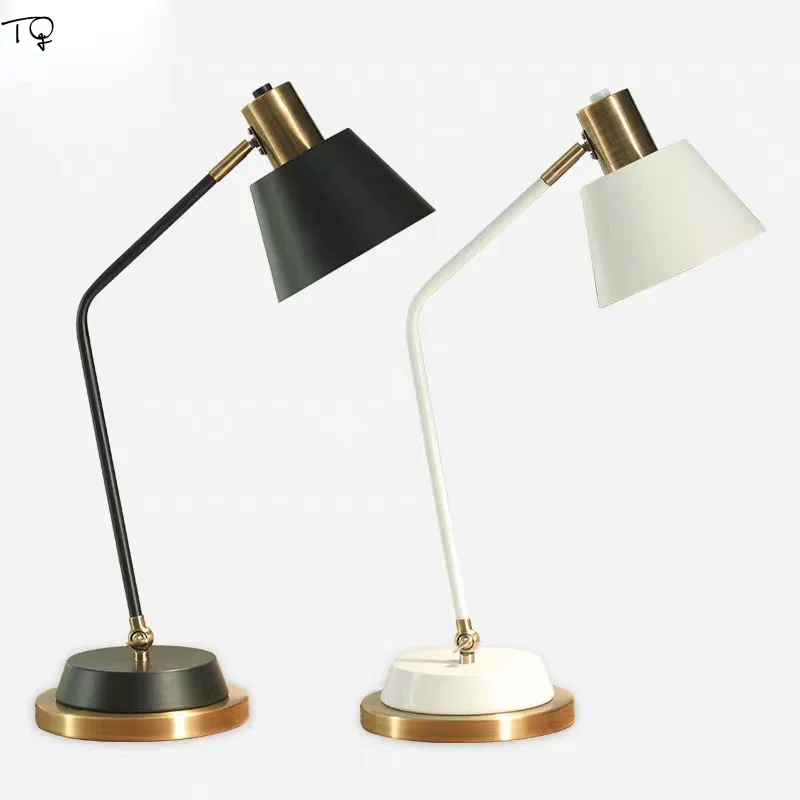 

Nordic Modern Ins Table Lamps Gold Industrial Living Room Bedroom Bedside Study Simple Warm Creative Personality Led Desk Light