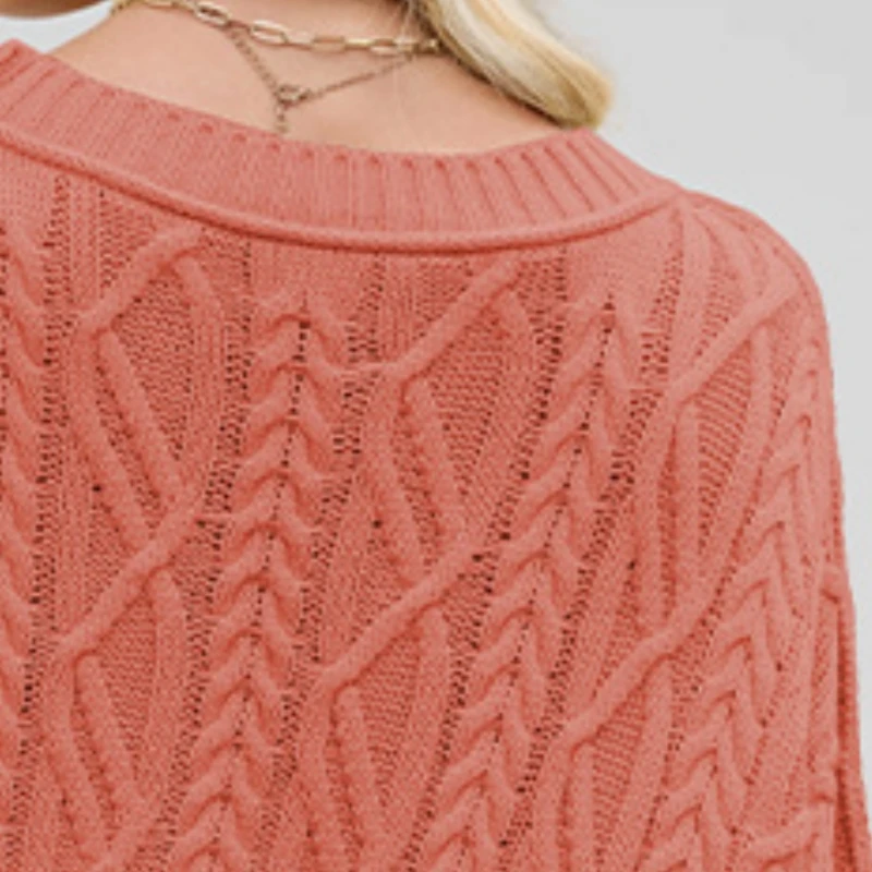 

2026 Solid Color O Neck Knitted Sweater Pullover Autumn Winter Fashion Knitwear Pullovers for Women Warm Loose Long Sleeve Tops