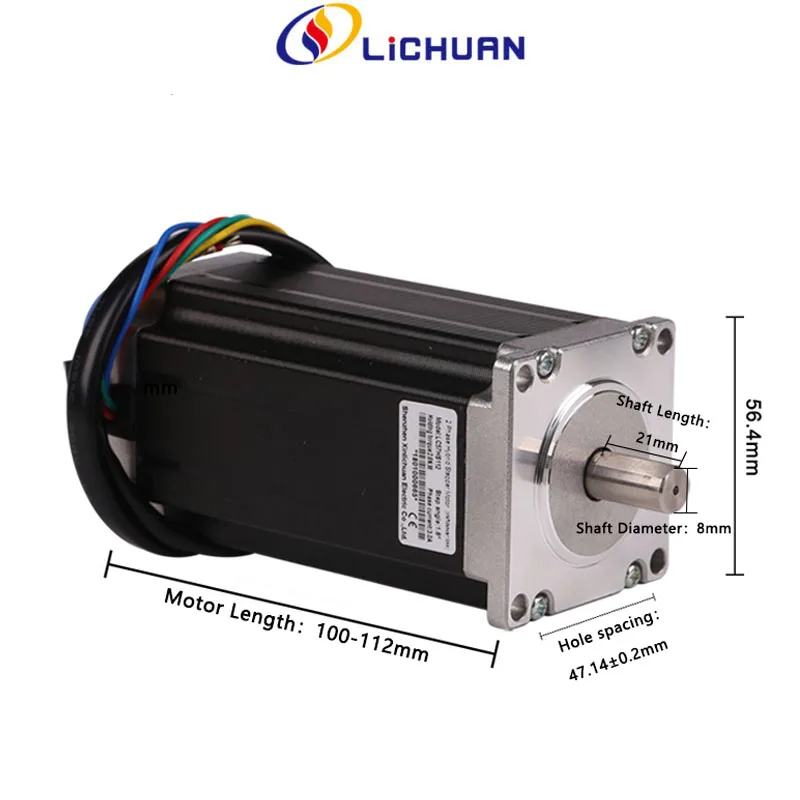 Lichuan OL3-E57H 2.4N.M~2.6N.M 2-Phase Nema 23 Stepper Motor DC Motor 24-48V EtherCAT Bus Type Stepper Driver Kit Cnc Controller