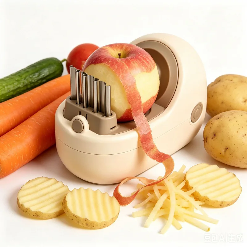 3‑in‑1 vegetable and fruit slicer, fruit knife, peeler, household double‑headed peeling knife, multi‑functional and portable