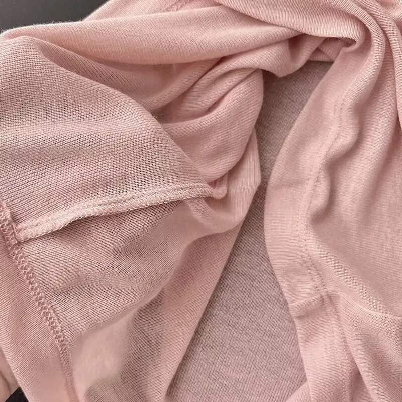 Dave&Di Nordic Minimalist Solid Color Basic Round Neck T-Shirt For Women Top Cotton Soft Casual Summer Tshirts