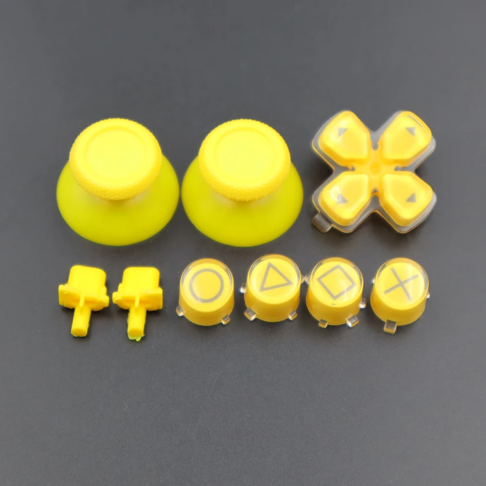 Replacement Plastic Buttons ABXY & D-pad Trigger Buttons For PS5 Controller Analogue Thumbsticks Caps Mushroom Game Head Rocker