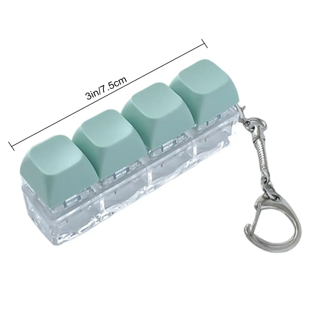 Fidget Keyboard Toy Mechanical Keyboard Fidget Keychain Stress Relief Toy Portable Quiet Keycap Clicker for Kids Adults Travel