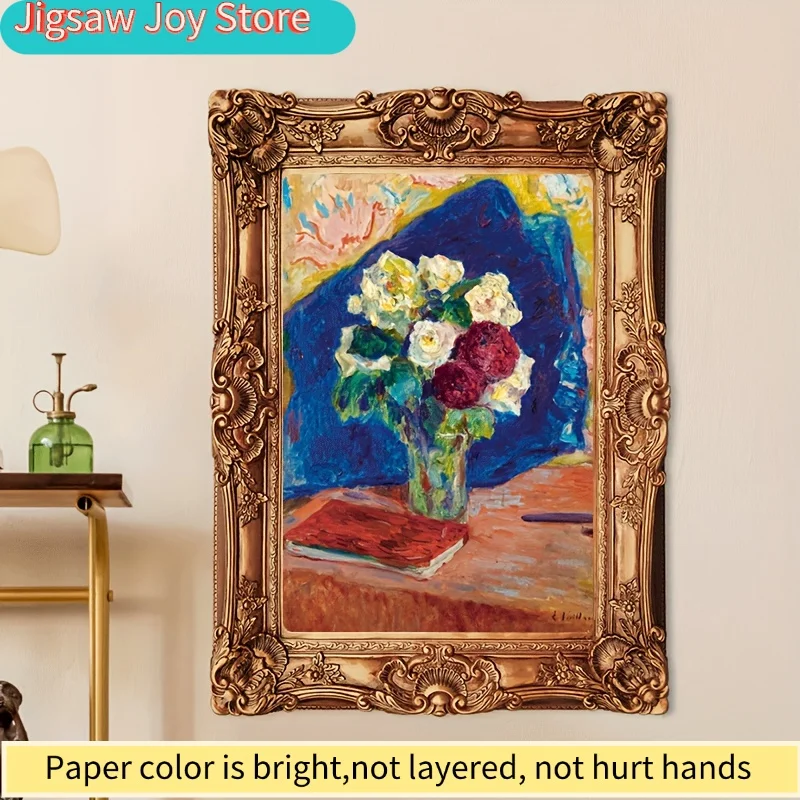 จิ๊กซอว์จิ๋ว Édouard Vuillard รุ่น “Le Bouquet Et Le Livre” ขนาด 15x10 นิ้ว แบบพกพา เหมาะสำหรับผู้ใหญ่ ภาพศิลปะฝรั่งเศส